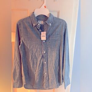 Blue denim button down jcrew size 10 NWT